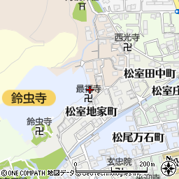 京都府京都市西京区松室地家山周辺の地図