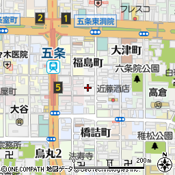 京都府京都市下京区和泉町535周辺の地図