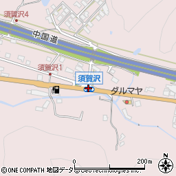 須賀沢周辺の地図