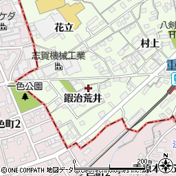 愛知県知立市上重原町鍜治荒井周辺の地図