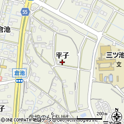 愛知県東海市加木屋町平子周辺の地図