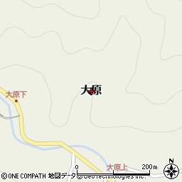 岡山県美作市大原周辺の地図