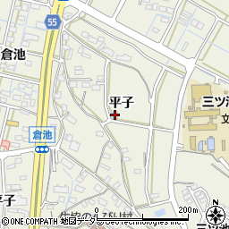 愛知県東海市加木屋町平子62周辺の地図