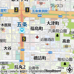 京都府京都市下京区和泉町周辺の地図