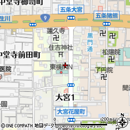 京都府京都市下京区中堂寺前町501周辺の地図