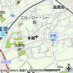 愛知県知立市上重原町本郷周辺の地図