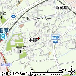 愛知県知立市上重原町（本郷）周辺の地図