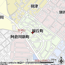 三重県四日市市緑丘町周辺の地図