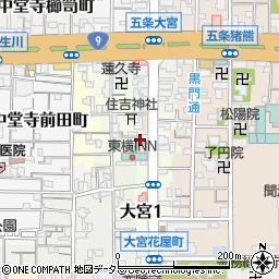 京都府京都市下京区中堂寺前町499周辺の地図
