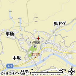 愛知県岡崎市米河内町稲葉周辺の地図