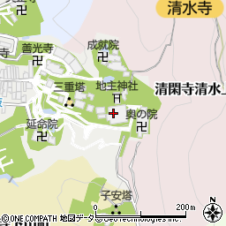 清水寺周辺の地図