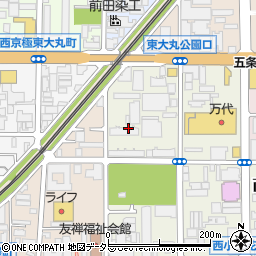 京都府京都市右京区西院六反田町周辺の地図