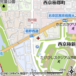 コインパーク西京極新明町駐車場周辺の地図