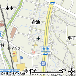 愛知県東海市加木屋町（倉池）周辺の地図