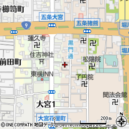 京都府京都市下京区柿本町595-73周辺の地図