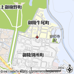 京都府京都市山科区御陵牛尾町22周辺の地図