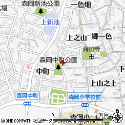 愛知県知多郡東浦町森岡周辺の地図