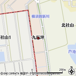愛知県東海市養父町（九反坪）周辺の地図