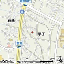 愛知県東海市加木屋町平子16周辺の地図