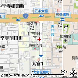 京都府京都市下京区中堂寺前町495周辺の地図
