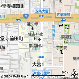 京都府京都市下京区中堂寺前町495周辺の地図