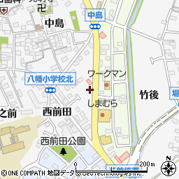 愛知県知多市八幡前田周辺の地図