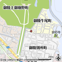 京都府京都市山科区御陵牛尾町15-2周辺の地図
