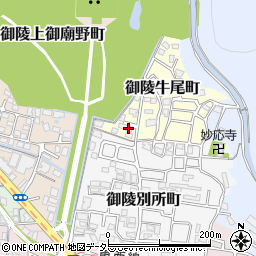 京都府京都市山科区御陵牛尾町13周辺の地図