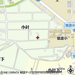愛知県知立市上重原町小針周辺の地図