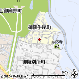 京都府京都市山科区御陵牛尾町28-3周辺の地図