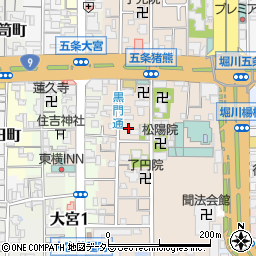 京都府京都市下京区柿本町595-145周辺の地図