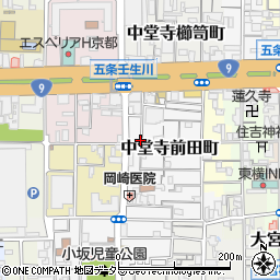 京都府京都市下京区中堂寺前田町22-4周辺の地図