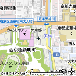 京都府京都市右京区西京極新明町82周辺の地図