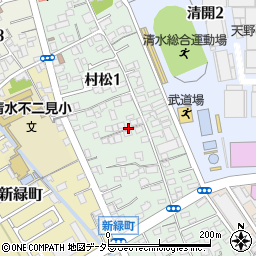 静岡県静岡市清水区村松1丁目周辺の地図