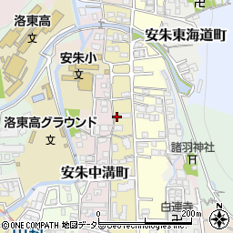 京都府京都市山科区安朱馬場ノ西町25周辺の地図
