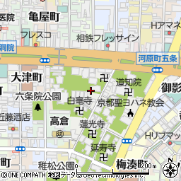 京都府京都市下京区本塩竈町周辺の地図