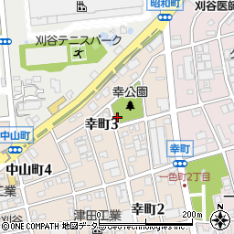 幸公園トイレ周辺の地図