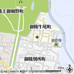 京都府京都市山科区御陵牛尾町24周辺の地図