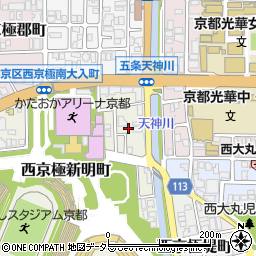 京都府京都市右京区西京極新明町83周辺の地図