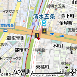 京都府京都市東山区朱雀町周辺の地図