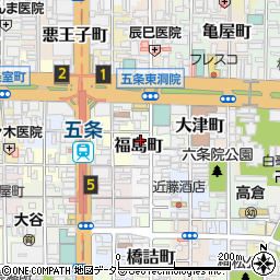 京都府京都市下京区福島町周辺の地図