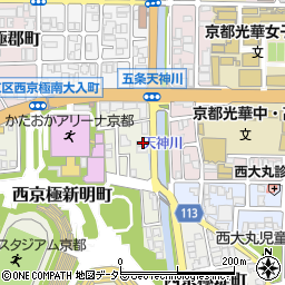 京都府京都市右京区西京極新明町64周辺の地図