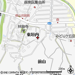 京都府亀岡市篠町森東垣内23周辺の地図