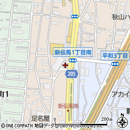 カーブス　静岡新伝馬周辺の地図