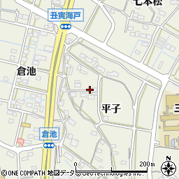 愛知県東海市加木屋町平子58-1周辺の地図