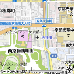 京都府京都市右京区西京極新明町84周辺の地図