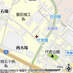 愛知県安城市今本町西ノ山周辺の地図