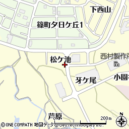 京都府亀岡市篠町篠松ケ池周辺の地図