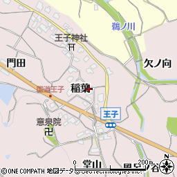 京都府亀岡市篠町王子稲葉周辺の地図