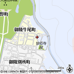 京都府京都市山科区御陵牛尾町72-10周辺の地図